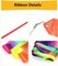 20 Pack Ribbon Dancing Wands Party Favors for Kids, Rainbow Birthday Decorations, Princess Party Supplies, Girls Party Games, Gymnastics Goody Bag Stuffers (Rainbow)